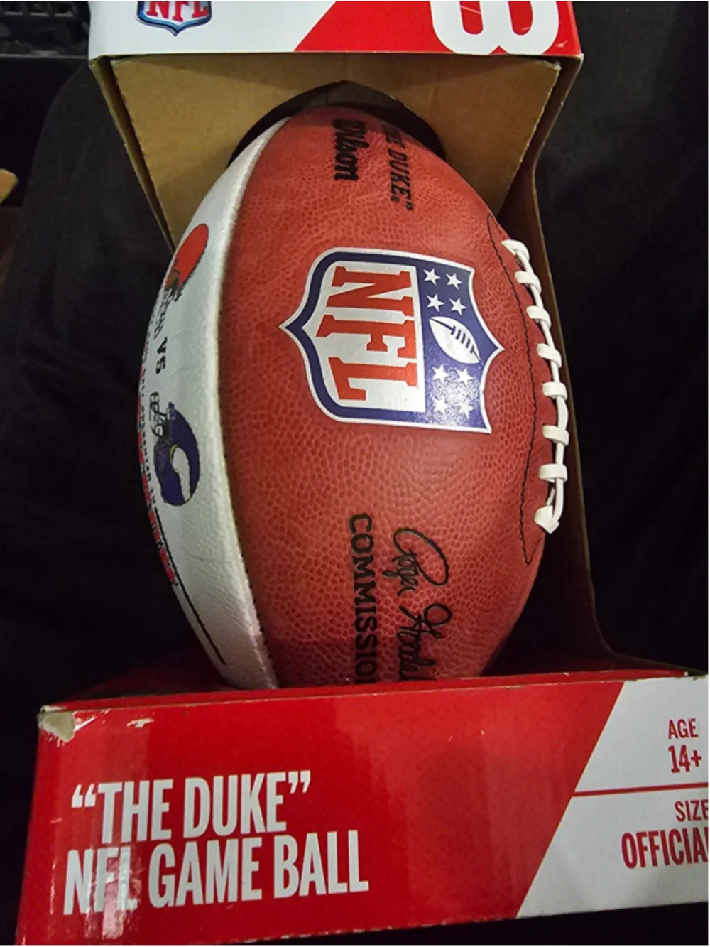 commemorative football presented to Joe Jackson